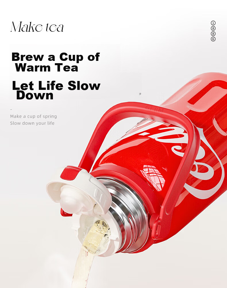 Germ Coca-Cola Collaboration Rhythm Insulated Bottle GE-CK23AW-B35-1 Starlight White 800ml (Piece) 11