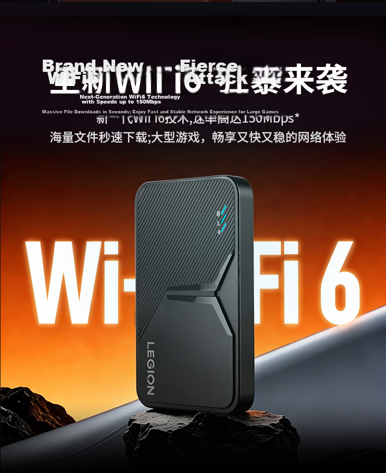 Lenovo Portable WiFi 2026 New Model, Tri-Network Nationwide Compatible, SIM-Free Wireless Network, WiFi 6 Car Router, Portable And Unrestricted Mobile, China Unicom And China Telecom, 3000mAh Battery 8
