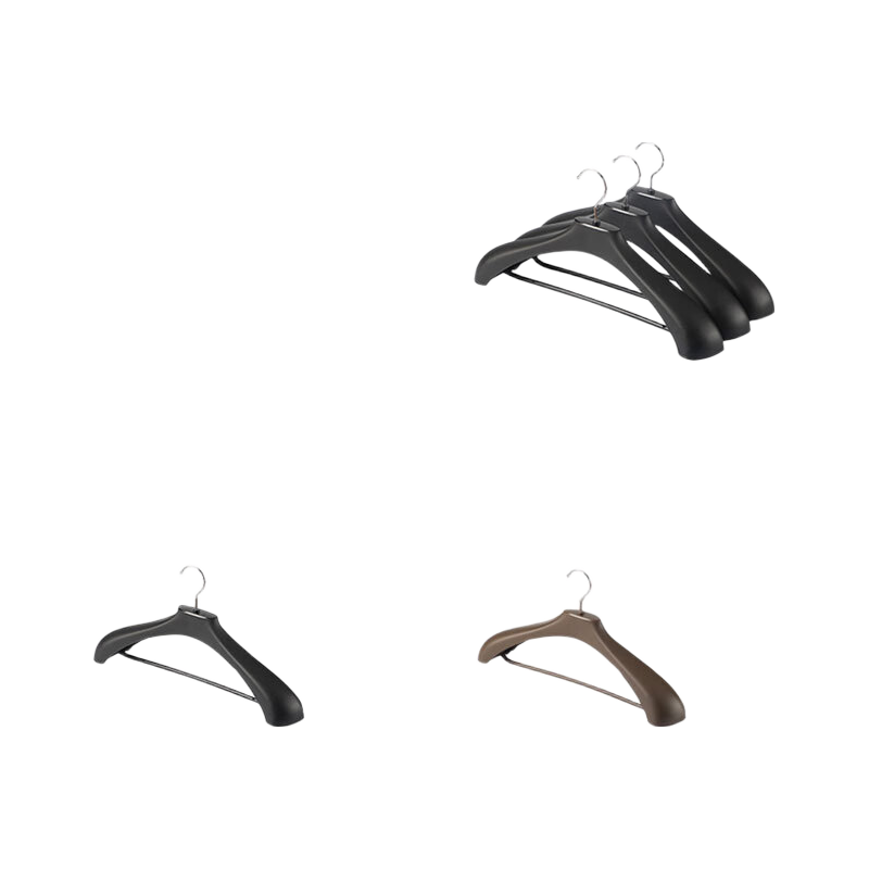 CHAHUA Coat Hangers, Wide Shoulder Non-Slip Drying Rack, Clothes Hanger, Thickened Durable Seamless Suit Hangers, Pack of 3