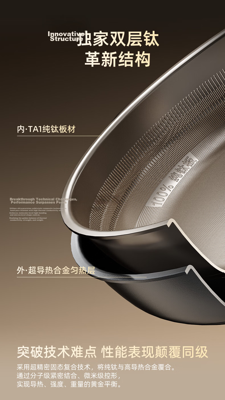 ASD Titanium Non-Stick Frying Pan Flat Bottom Egg Steak Cooking Pan Induction Gas Stove Compatible Z3 9