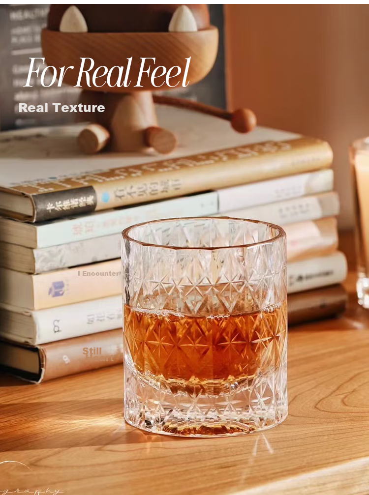 MU16 Premium Edged Crystal Glass Whiskey and Beer Glass Set Wedding Gift for Men 12