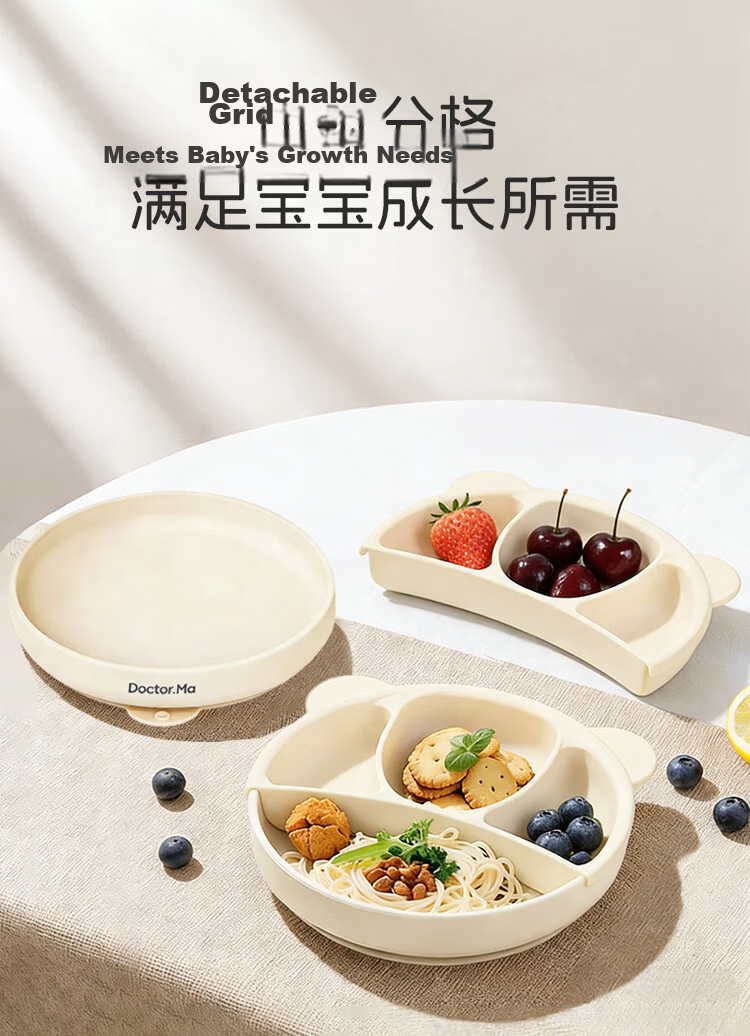 Dr. Ma Newborn Baby Feeding Set Infant Tableware Complementary Food Bowls Gift Set 6-Piece with Gift Bag 3