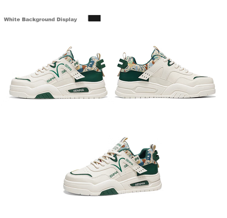 Senma Men's Shoes 2026 New Summer Casual Sneakers Youth Thick Sole Height Increasing Leather Sports Shoes 23