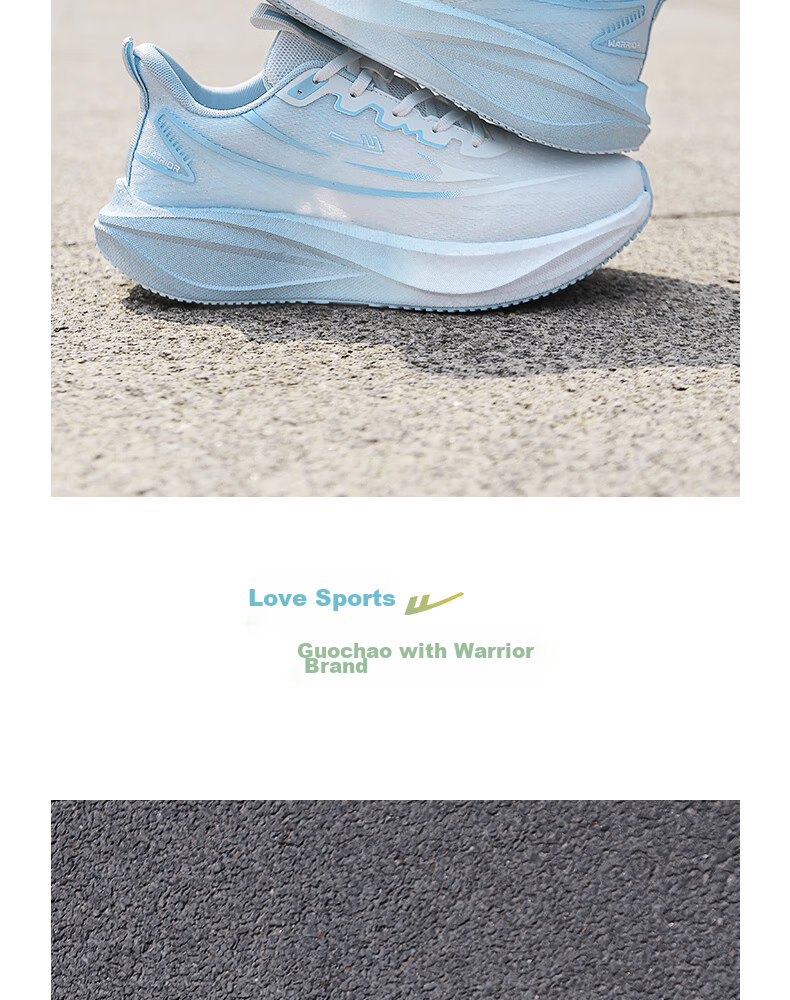 Warrior Men's Sports Shoes 2026 Summer New Casual Breathable Sneakers White Blue Size 41 18