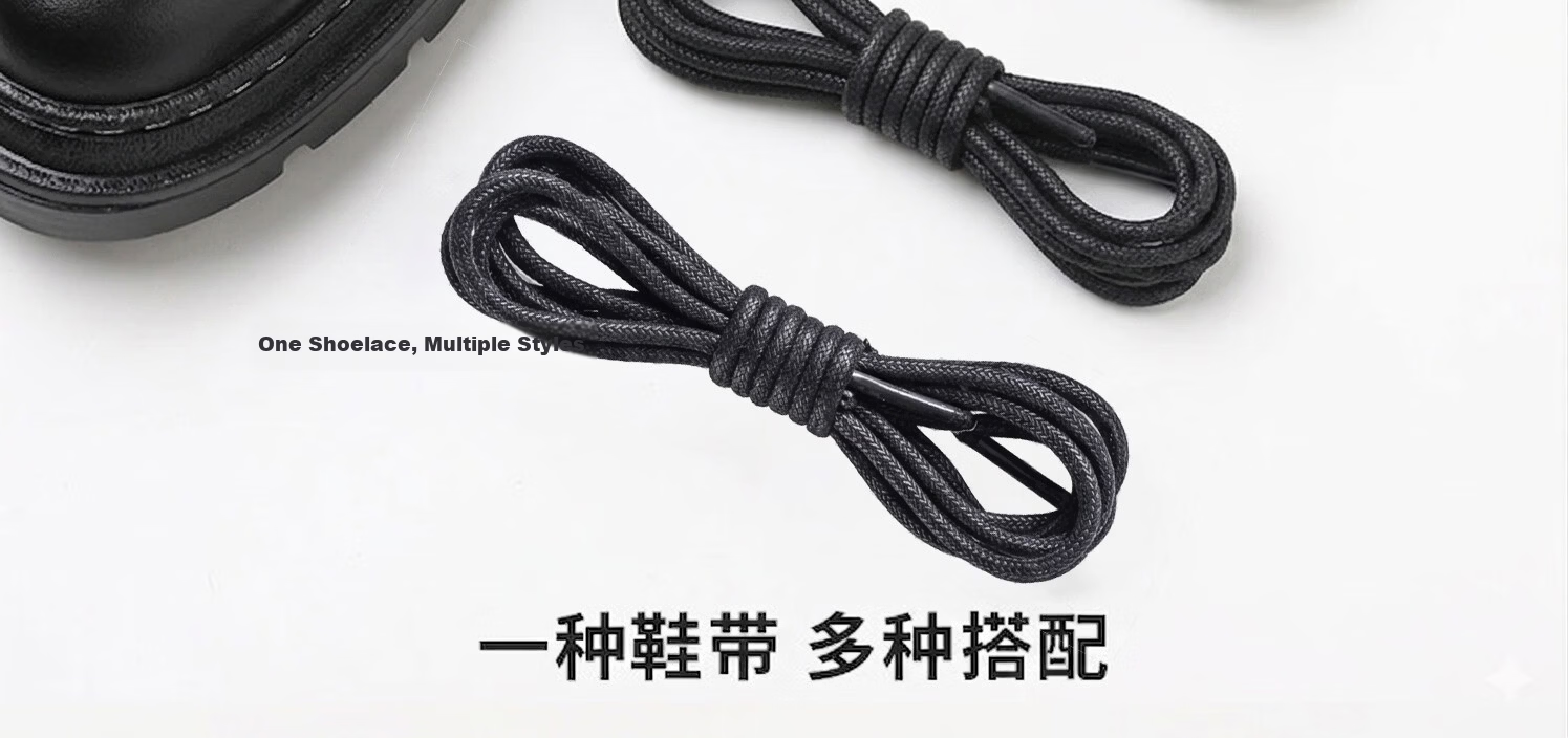 Energetic Classic Black Round Waxed Shoelaces for Men's Casual Leather Shoes, Business Dress Shoes, and Martin Boots, Brown Thin Shoelaces 7