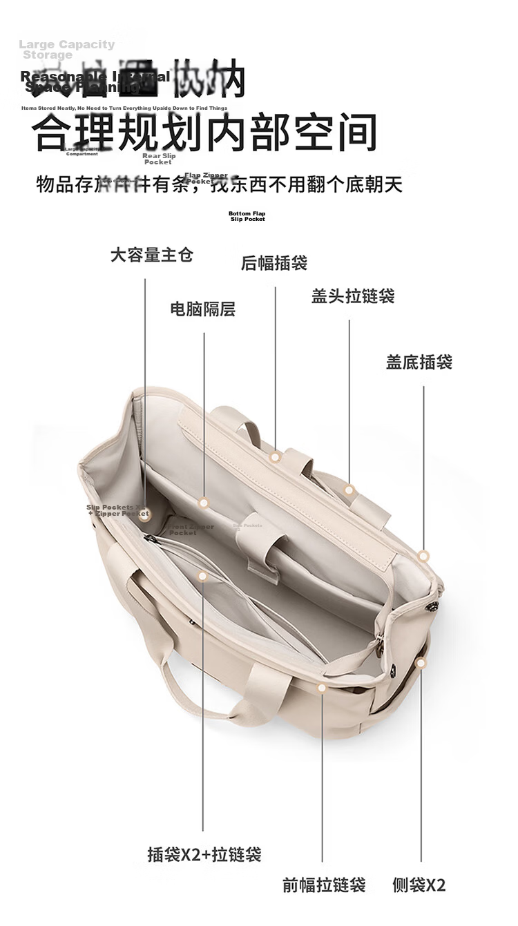 GOLF Casual Women's Backpack 14/16 Inch Laptop Bag Lightweight Shoulder Tote Travel Dual-Use School Bag 16