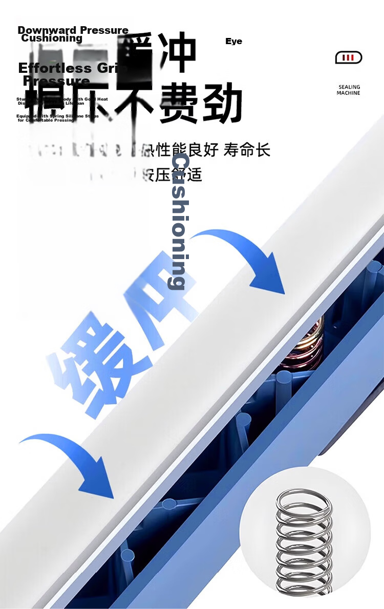 Beifute Hand-Press Sealing Machine Plastic Sealer Commercial Packing Machine Aluminum Foil Bag Food Small Tea Mooncake Film Sealing and Cutting Machine PFS-200 6