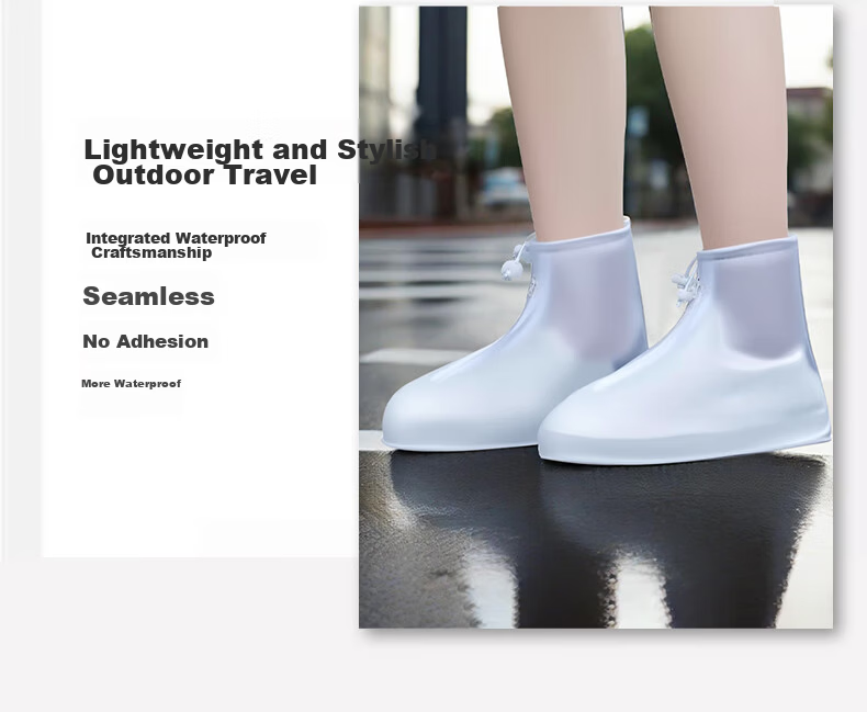 SooGree Waterproof Shoe Covers Wear-Resistant Dirt-Resistant Non-Slip Thickened Rain Shoe Covers Outdoor Splash-Proof Rain Boot Covers 3