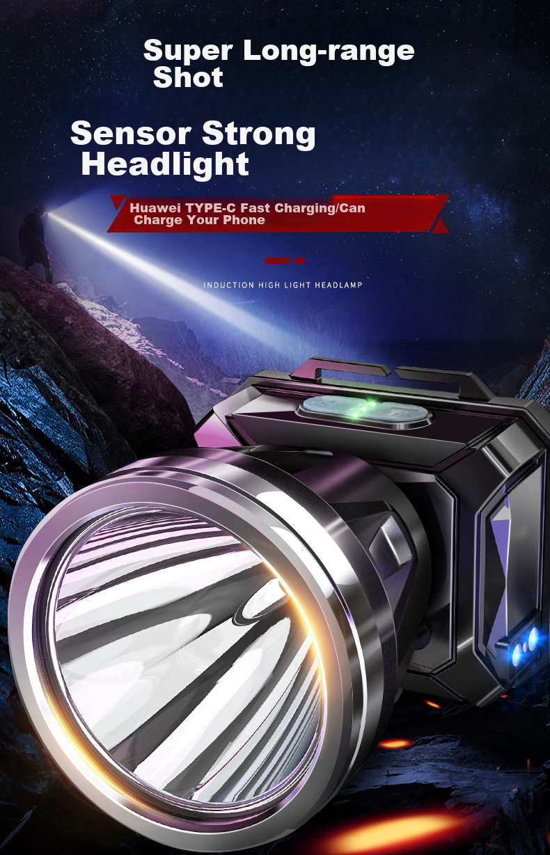 EWPLORE WASP High-Intensity Flashlight, Mini Fishing Headlamp, Helmet-Mounted Clip-On Light, Rechargeable Magnetic Work Lamp, Multifunctional Illumination Light 1