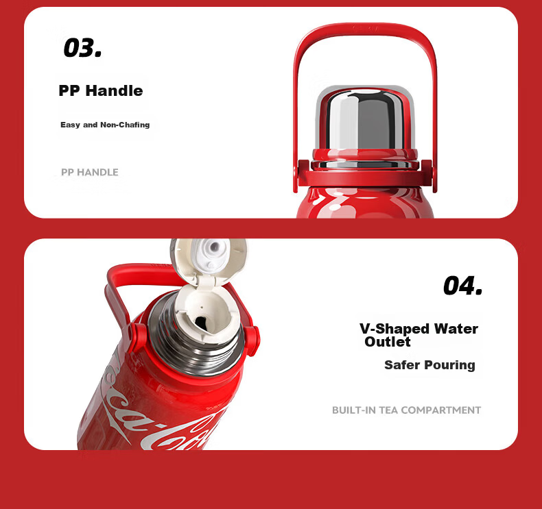 Germ Coca-Cola Collaboration Rhythm Insulated Bottle GE-CK23AW-B35-1 Starlight White 800ml (Piece) 20
