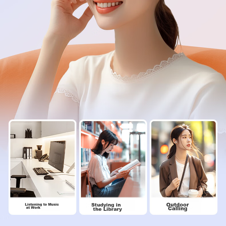HP 2026 Latest Bluetooth Wireless Sports In-Ear Earphones Long Battery Life Comfortable for Extended Wear Music Gaming Running Tea Color 10