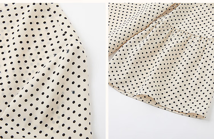 Demana [Artistic Melody] Summer V-Neck Composite Silk Huayao Shirt with Pleated Bell Sleeves Flowing Blouse Women's Top 12