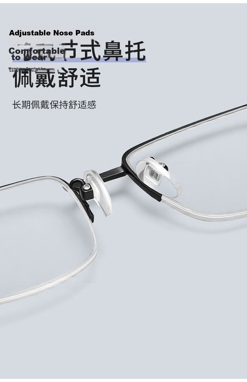 Colore.in Multifocal Reading Glasses Blue Light Blocking Unisex Semi-Rimless Auto-Focus Presbyopia Glasses Imported JD Self-Operated Authentic 10