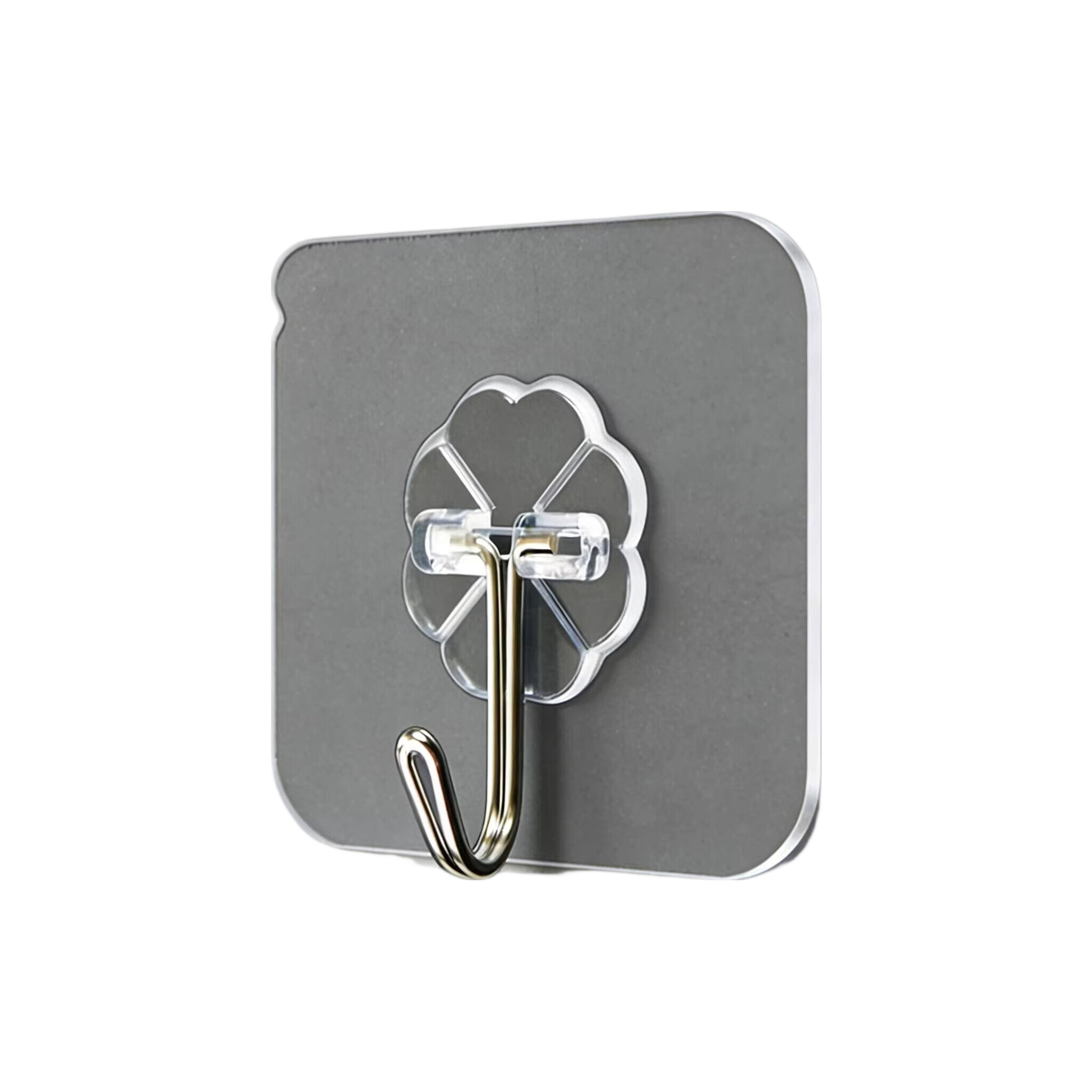 Honglu Strong Adhesive No-Drill Transparent Wall Hook Heavy Duty Kitchen Sticky Hook