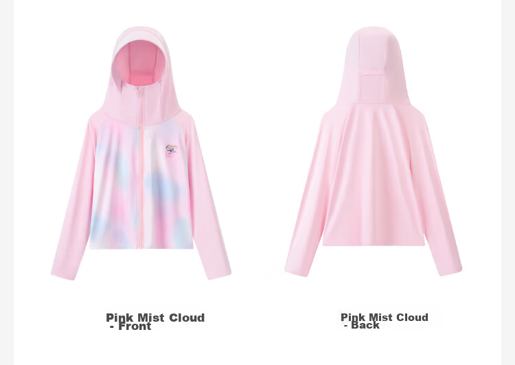 Disney Girls' Zootopia Sun Protection Jacket Lightweight Hooded Ice Silk Coat UPF50+ Pink 150 12