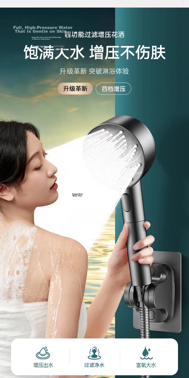 ILeddog Seiko Filtered Pressurized Shower Head Bathroom Home Shower DS-262 3