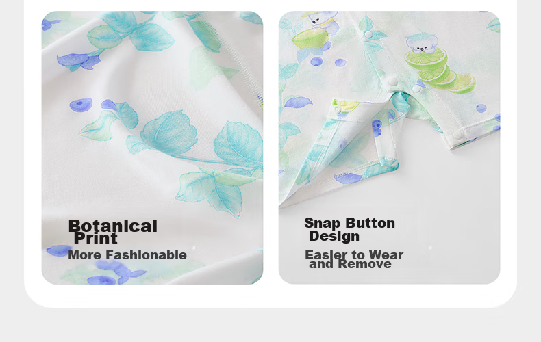 Babycare Natural Cool Short Sleeve Romper Baby Bodysuit Breathable Jumpsuit Mint Ice Lemon Size 66 17