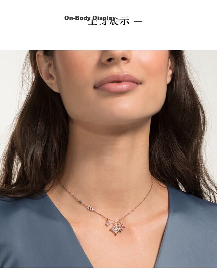 SWAROVSKI Symbolica Sparkling Snowflake Necklace for Women Luxury Gift for Girlfriend Birthday 5494352 3