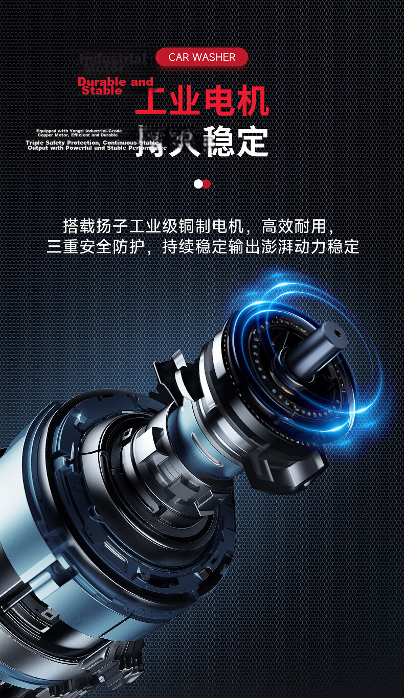 YANGZI Yangzi High-Pressure Car Washer Pump High-Pressure Water Gun Household High-Power Pressure Cleaner Spray Gun 7