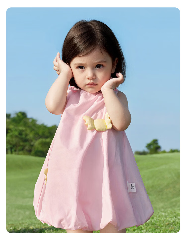 Balabala Kids Dress Baby Skirt 2026 Summer New Girls Toddler Flower Bud Dress Sweet Princess Cute 26