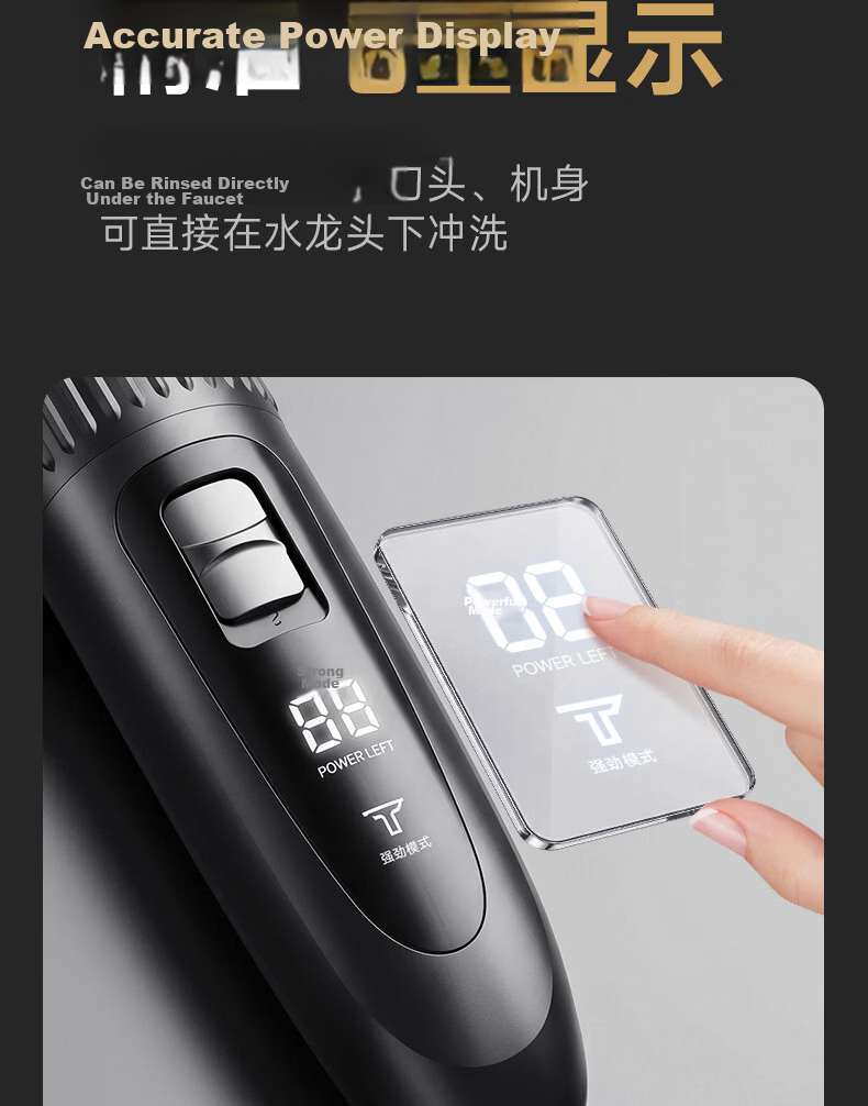 AUX Electric Hair Clipper Adult and Kids Hair Trimmer Home Use Haircut Tool Men's Haircut Electric Trimmer Family Universal Set Holiday Gift 18