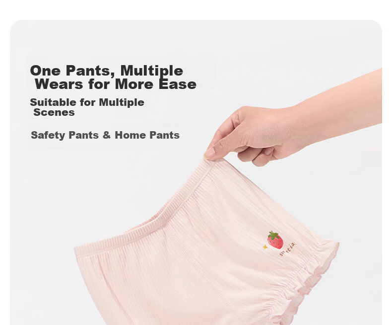 Nido Bear Children's Safety Shorts Girls Summer Thin Modal Underwear Anti-Exposure 2-in-1 Leggings 5