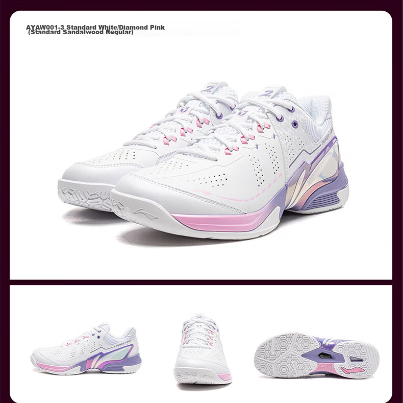LI-NING Thunder 2 Pro Fluorescent Pink Badminton Shoes AYAW001-4 Size 42 9