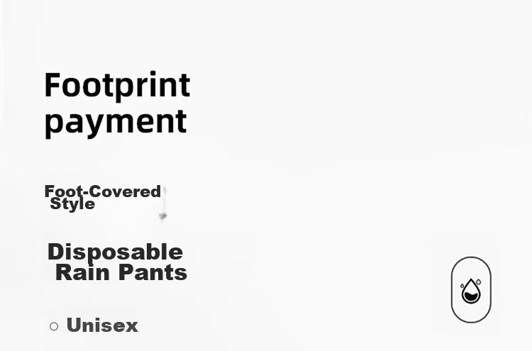 Mashifu Thickened Disposable Foot-Covering Rain Pants Waterproof Long Plastic Rain Trousers for Men and Women, One Size, Transparent, 5 Pieces 1