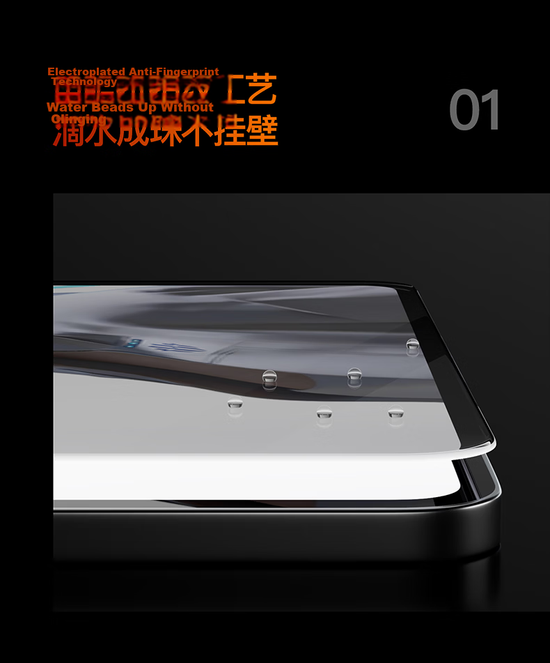 Kustar Tempered Glass Screen Protector for RedMagic Gaming Tablet 5Pro/3Pro 9.06-inch Electroplated Anti-Fingerprint High Transparency Explosion-Proof Film 14