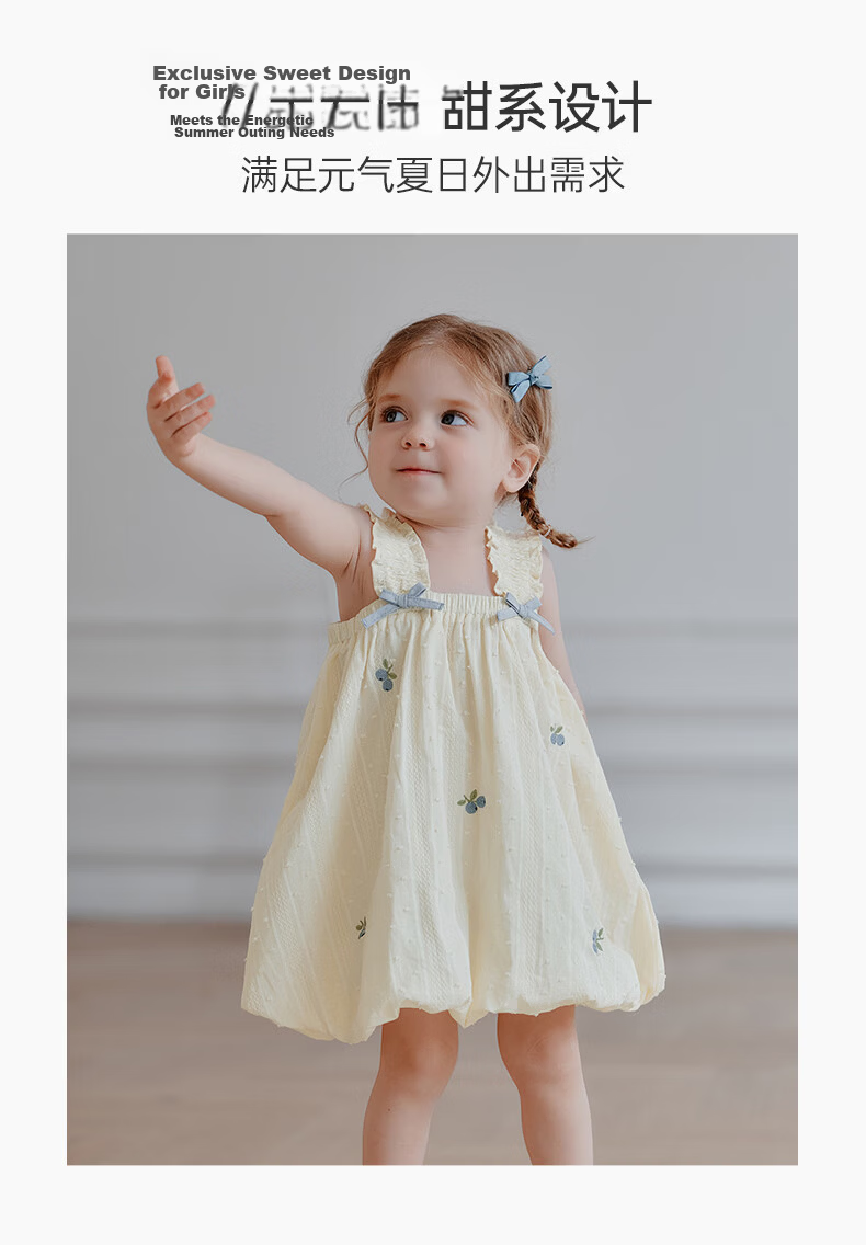 Guaiqi Bear Baby Girl Pure Cotton Short Sleeve Romper Summer Infant Sweet Breathable Thin Jumpsuit Outfits 24