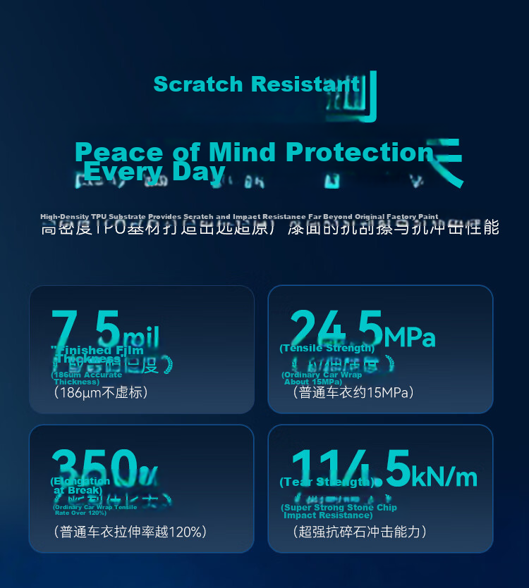 JD Jingzao Invisible Car Paint Protection Film 7.5mil TPU Full Body Transparent Scratch-Resistant Protective Film with Free Installation and Application 3