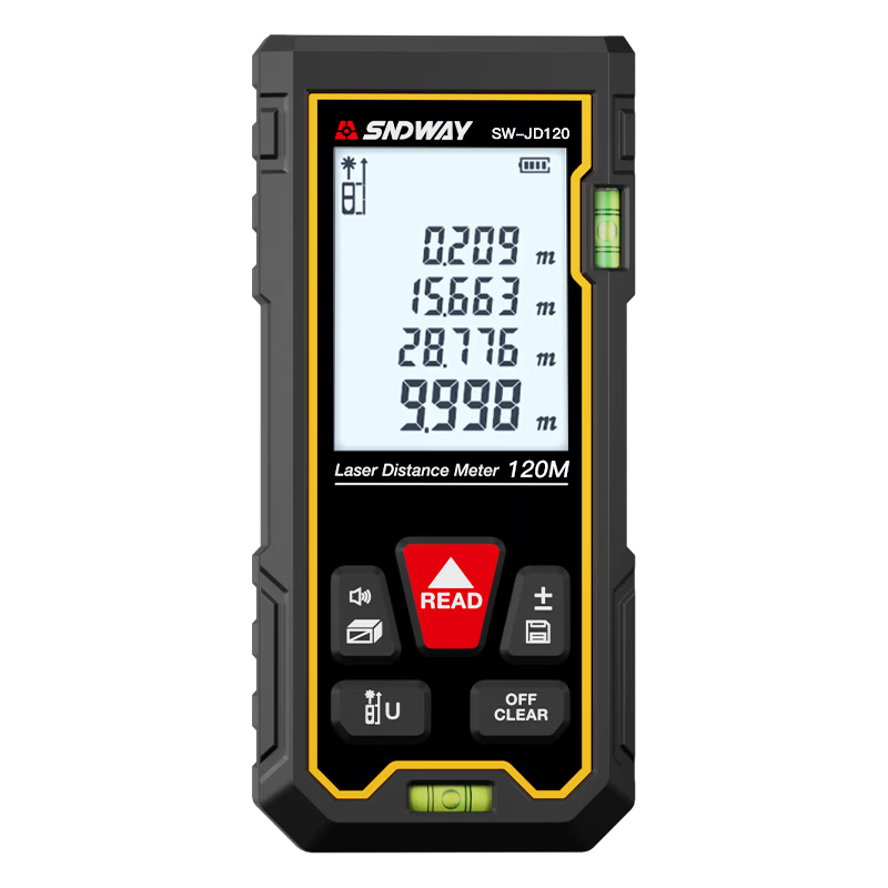 Shendawei Laser Distance Meter Infrared High-Precision Electronic Laser Ruler 120m Red Light SW-JD120