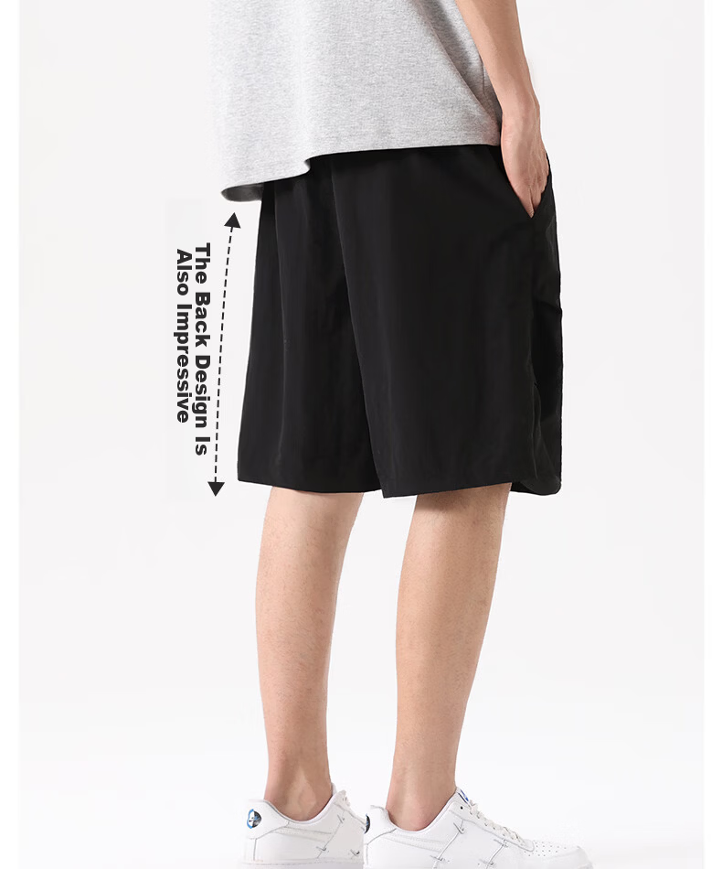 MINISO Paratrooper Cargo Shorts Men Summer Trendy American Style Five-Point Pants Ice Silk Cooling Men's Loose Shorts Z Dark Gray L 29
