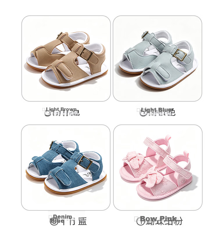 9i9 Baby Walking Shoes Summer Soft Sole Non-Slip 0-1 Year Old Unisex Casual Breathable Sandals BX3 Light Brown Size 13 3