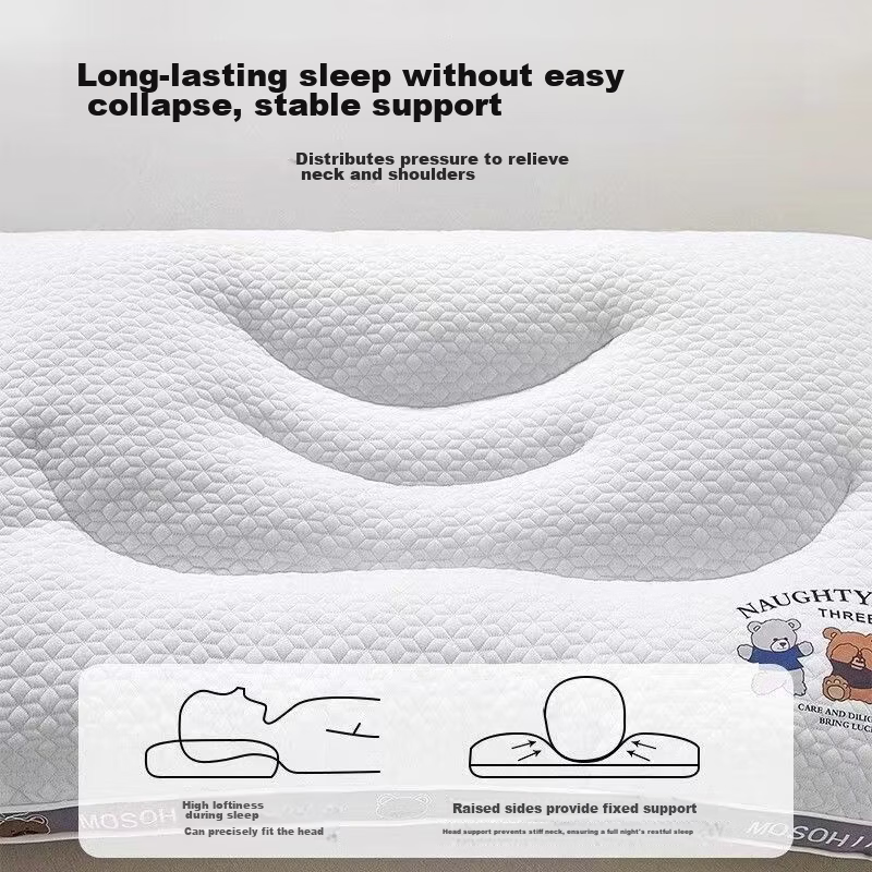 J.Sir Children's Pillow 6-12 Years Zoned Neck Support Pillow Class A Student Pillow Youth Growth Pillow All-Season Universal 3