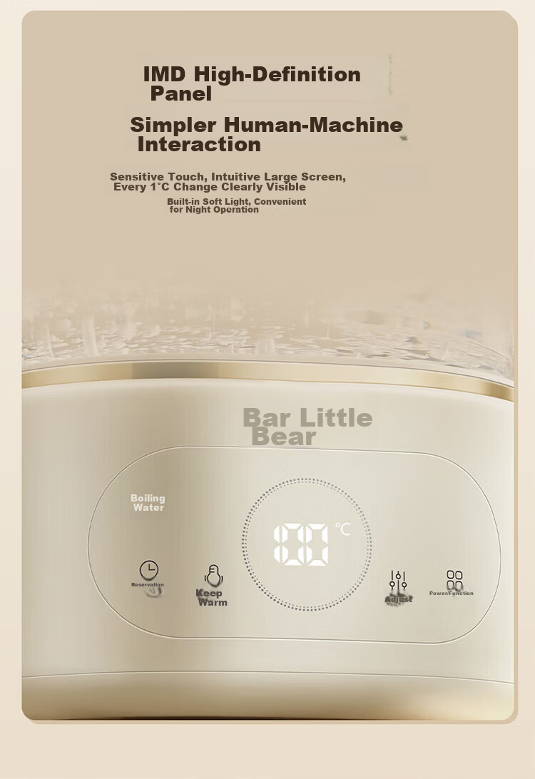 Bear Full Glass Health Pot Thermostatic Kettle YSH-P10Q7 Multifunctional Office Tea Kettle Flower Tea Pot Health Cup 24h Insulation 1L 4