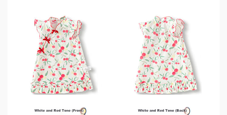 Balabala Kids Dress Girls Baby Princess Cotton Summer Chinese Style 19