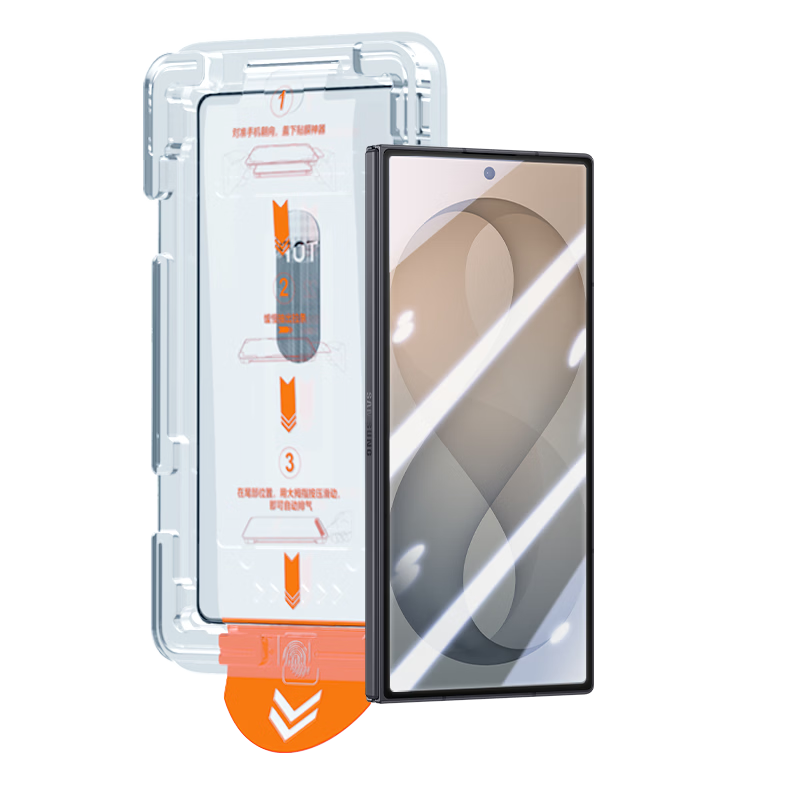 Langling [Instant Dust-Free Application] Compatible with Samsung Z Fold8 Ultra Tempered Glass Screen Protector, Dust Removal Positioning Tool, Full Coverage, HD, Drop-Resistant, Anti-Fingerprint Prote