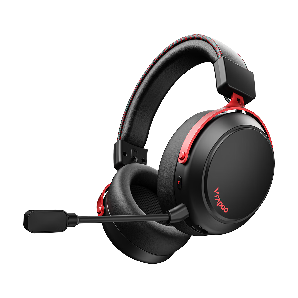 Rapoo VE3 Wireless Quad-Mode Gaming Headset Over-Ear Delta Operation FPS Valorant Esports Chicken Dinner Positional Audio Multi-Device Compatible Red Shadow Black