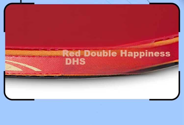 DHS Red Double Happiness F1 One-Star Table Tennis Paddle Set Horizontal and Vertical Grip with Paddle Case and Ping Pong Balls 8