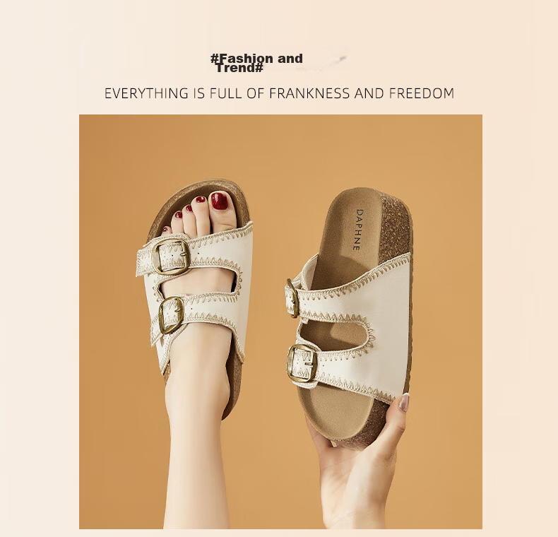 DAPHNE Women's Platform Birkenstock Sandals 2026 Summer New Trendy Height-Increasing Slip-On Beach Shoes 21