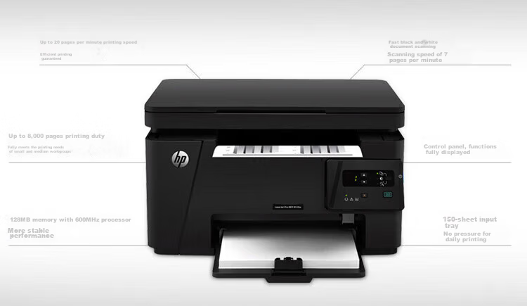 HP M126a Monochrome Laser Printer 3-in-1 USB Flatbed Instant Copy 20 Pages/Minute Home Printing and Scanning with Control Panel 2