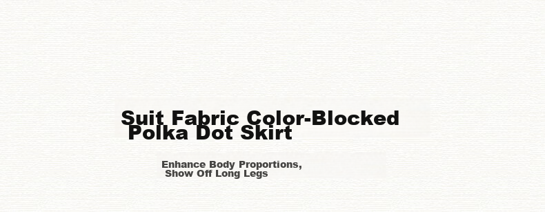 Borui Polka Dot Women's Skirt 2026 New Summer A-Line Sexy Bodycon Blazer Skirt Slim Fit Short Skirt 3