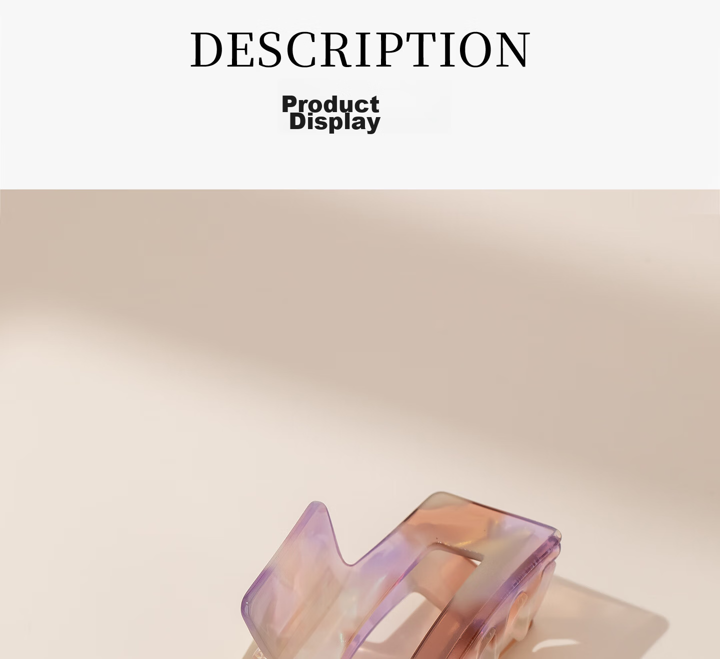 Qlady Acetate Gradient Hair Claw Clip for Women 2026 New Elegant Back Hair Clip Shark Clip Birthday Gift 11