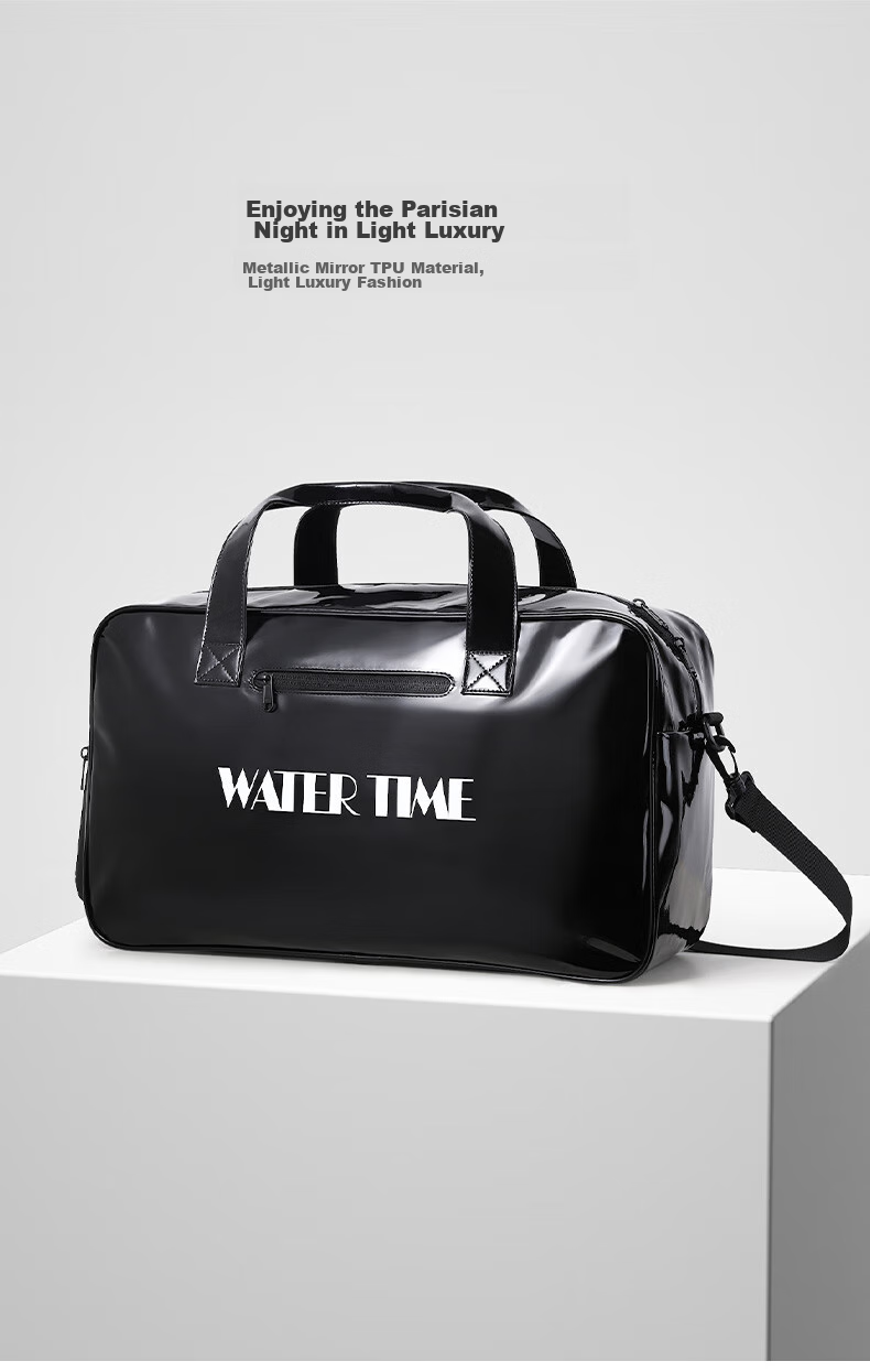 WATERTIME Swimming Bag with Dry And Wet Separation for Men And Women, Fitness Bag, Swimwear Storage Waterproof Bag, Beach Backpack, Flowing Silver 1