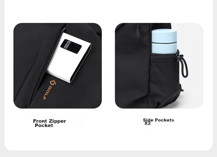 GOLF Lightweight Crossbody Bag Unisex Casual Sports Chest Bag Outdoor Cycling iPad Shoulder Bag Multifunctional Small Backpack 14
