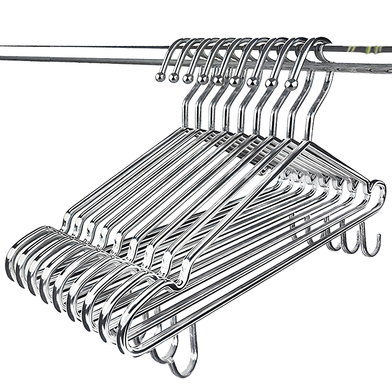 40,000 KM Stainless Steel Household Non-Marking Clothes Hanger Thickened Clothes Drying Rack