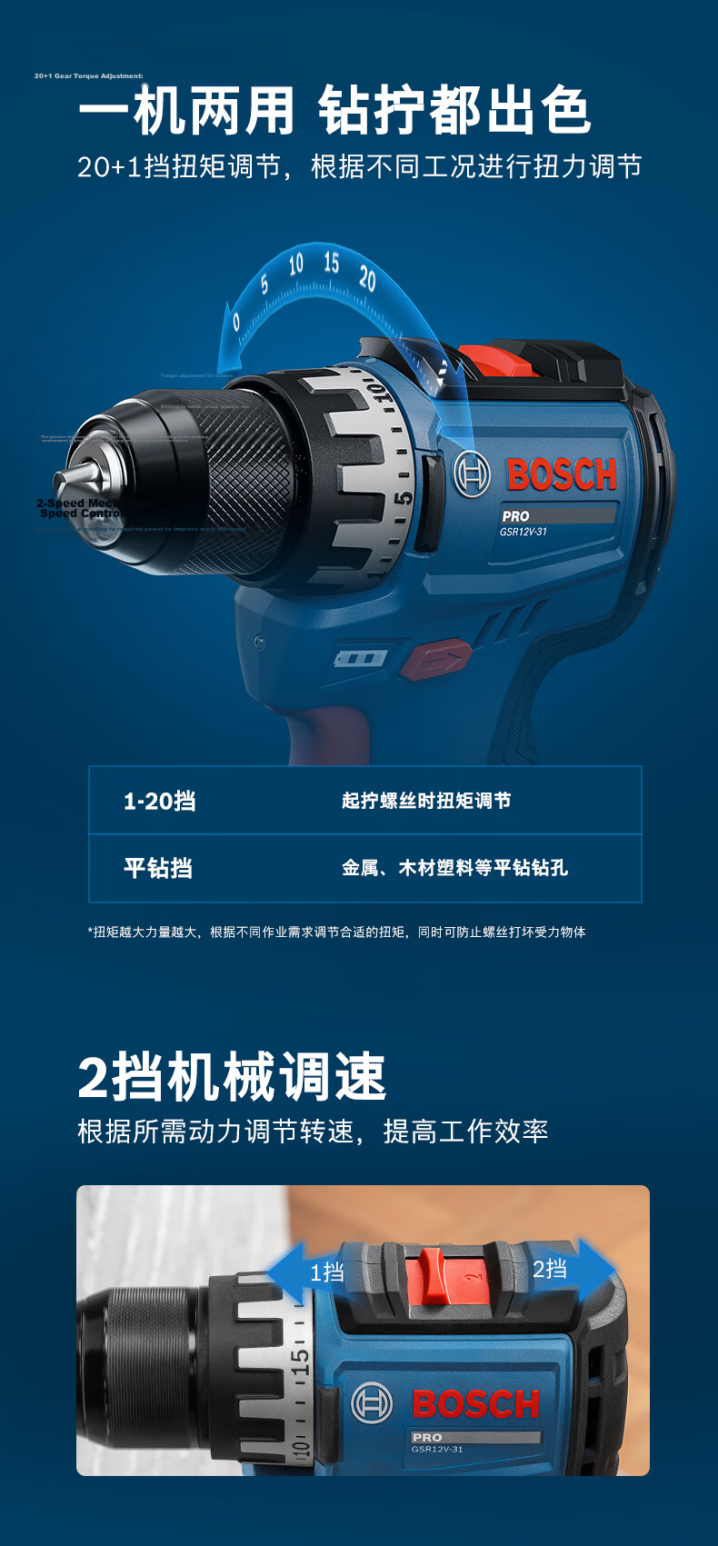 BOSCH 12V Lithium-Ion Brushless Cordless Screwdriver Drill GSR12V-31 2.0Ah Battery and Charger Kit 5