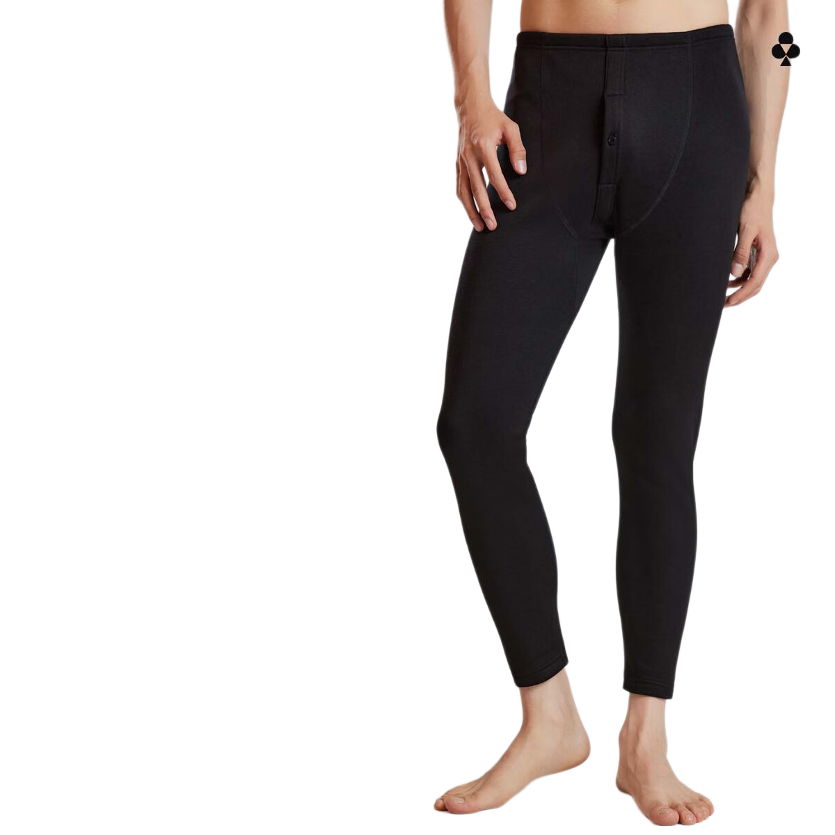 YOUKESHU Men's Thermal Underwear Autumn Winter Fleece Thickened Stretch Composite Silver Fox Velvet Thermal Pants Base Layer Long Johns