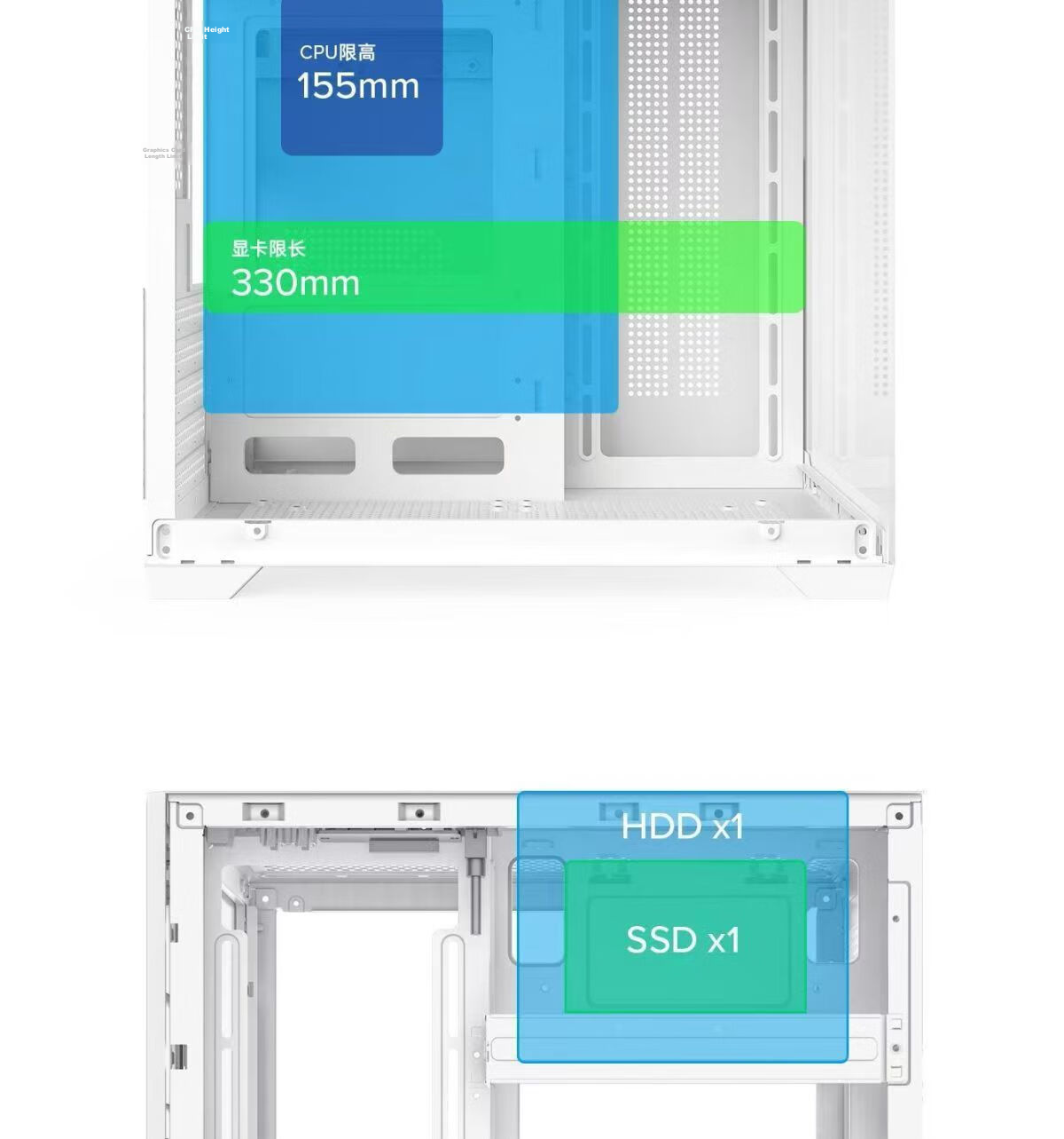 GAMEMAX Infinity Seaview MINI White Desktop (Clip-on Side Panel, Supports MATX Motherboard, Supports 240mm Water Cooling) 11